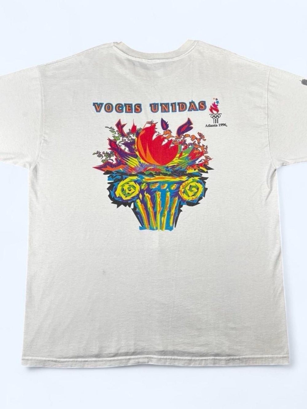 Vintage 1996 Atlanta Olympics Voces Unidas EMI Latin T-Shirt XL Single Stitch